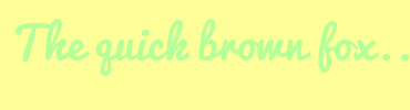 Image with Font Color B3FF99 and Background Color FFFF99